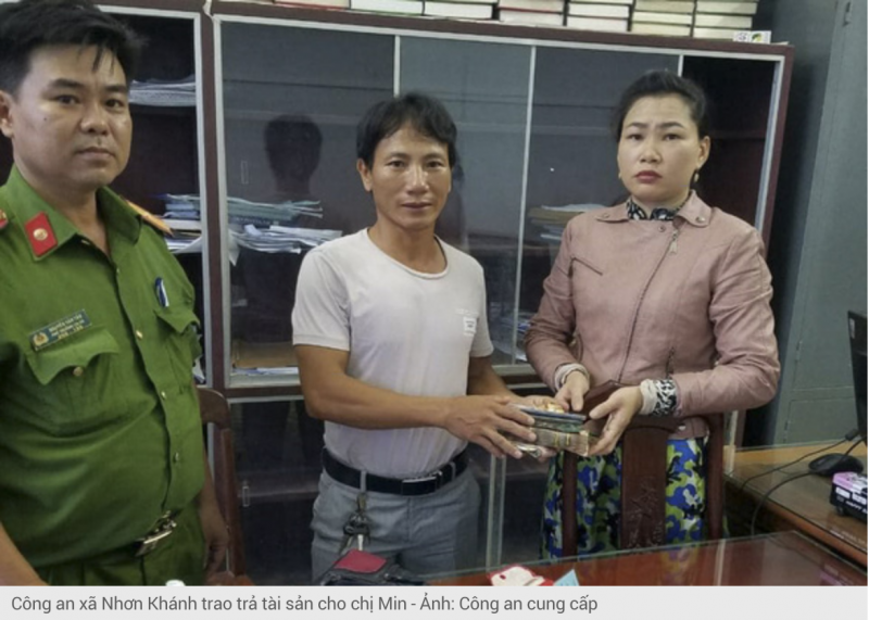 Chàng trai Bình Định tốt tính trả lại gần 87 triệu cho người đánh rơi