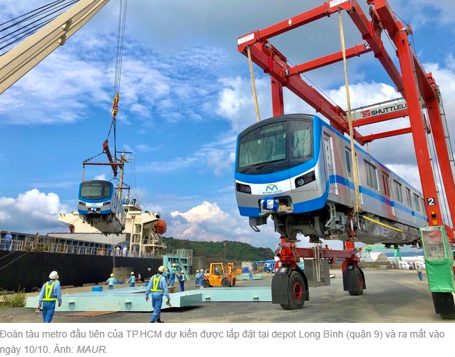 Tàu metro số 1 Bến Thành - Suối Tiên rời cảng Nhật Bản về TP. HCM Tàu metro số 1 Bến Thành Suối Tiên rời cảng Nhật Bản về TP. HCM