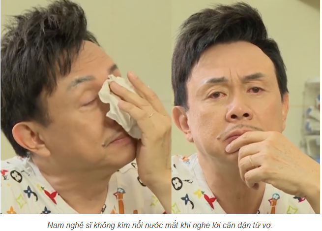 Vợ chồng Chí Tài xa nhau nửa năm khiến anh bật khóc vì nhớ vợ