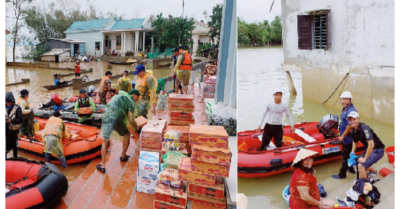 Biệt đội cano 0 đồng giúp người dân bị cô lập trong dòng lũ dữ