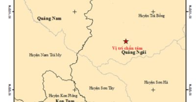 4 trận động đất xảy ra cùng ngày ở huyện Trà Bồng – Quảng Ngãi