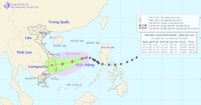 Bão Goni suy yếu thành áp thấp nhiệt đới, mưa lớn phía Nam Trung Bộ