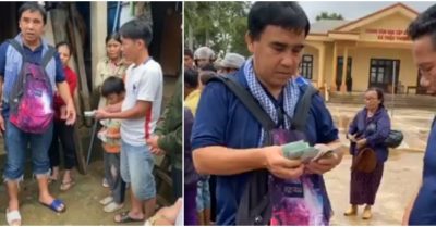 Mải mê cứu trợ Miền Trung, Quyền Linh xỏ ngón dép tổ ong cạch